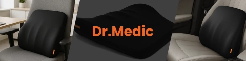 DR.MEDIC LumbarGuard™ Auto-Rückenkissen Ergonomisches Lendenkissen für Autositze für Fahrer und Beifahrer