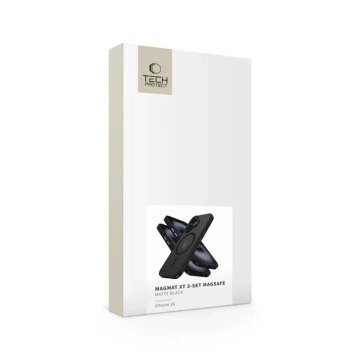 Etui do iPhone 16 Tech-Protect MagMat MagSafe 3-Set Czarny Mat