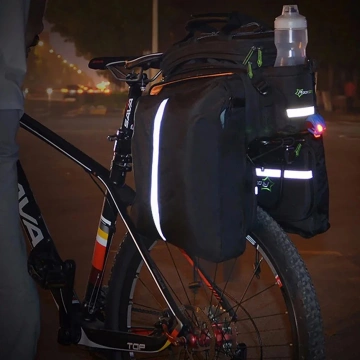 Rockbros A6-03BK Fahrradtasche für Kofferraum 35 l mit ausklappbaren Taschen – Schwarz