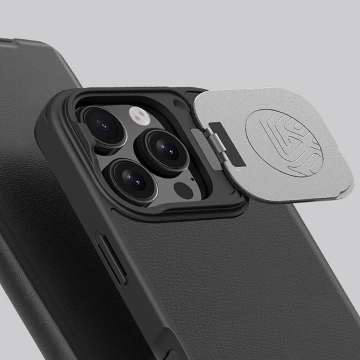 Etui do iPhone 16 Pro Max Nillkin Qin Prop Leather Czarny