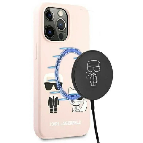 Karl Lagerfeld KLHMP13LSSKCI iPhone 13 Pro / 13 6,1" Hardcase jasnoróżowy/hellrosa Silikon Ikonik Karl