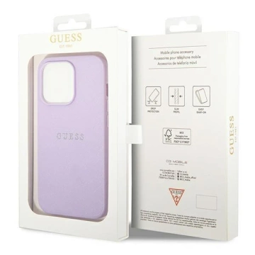 Etui Guess GUHCP14LPSASBPU do Apple iPhone 14 Pro 6,1" fioletowy/purple Saffiano Strap