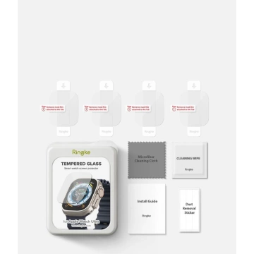 GEHÄRTETES GLAS RINGKE ID FC GLAS 4ER-PACK APPLE WATCH ULTRA (49 MM) KLAR