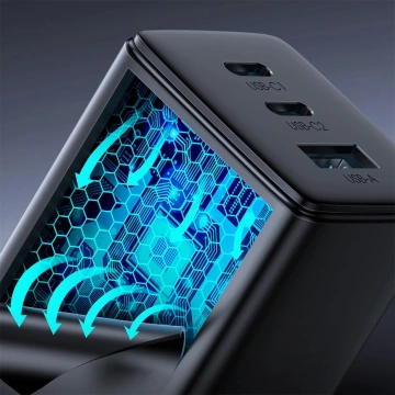 Joyroom TCG01 GaN 65W – szybka ładowarka 2× USB-C + USB-A + kabel 100W