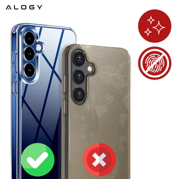 Transparente Schutzhülle für Samsung Galaxy S25, erhöhte Kanten, perfekte Passform, PC TPU, Alogy HybridShield™ Hülle