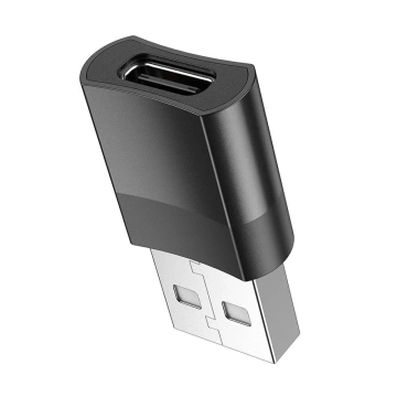 HOCO OTG-Adapter USB A (Stecker) auf Typ C (Buchse) UA17 Schwarz