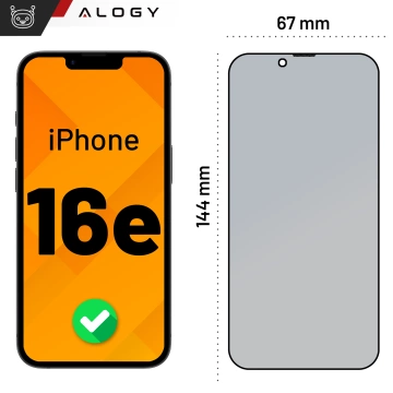 Gehärtetes Glas für Apple iPhone 16 Displayschutzfolie 9H Alogy Heavy Pro™️