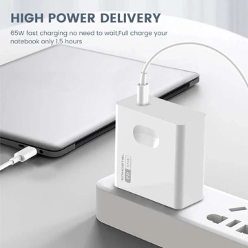 Wandladegerät 65 W iPhone auf Typ-C-Kabel Somostel Power Deliver Q15 PD Weiß