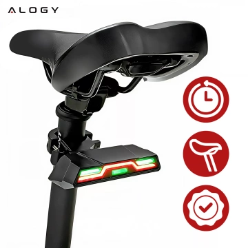 Lampka rowerowa tylna Alogy TrailFlash R6 na tył roweru oświetlenie LED światełko światło tylnie z funkcjami migotania 6 trybów wodoodporna