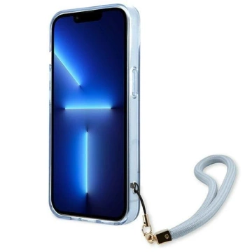 "Etui Guess GUHCP13SHTSGSB für Apple iPhone 13 Mini 5,4\" niebieski/blaues Hardcase Translucent Stap"