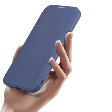 Dux Ducis Skin X Pro Hülle für Apple iPhone 15 Plus Magnetische MagSafe Flip Cover – Blau
