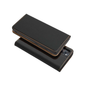 Kabura Smart Pro Book do Samsung S25 Edge Skórzana Czarna