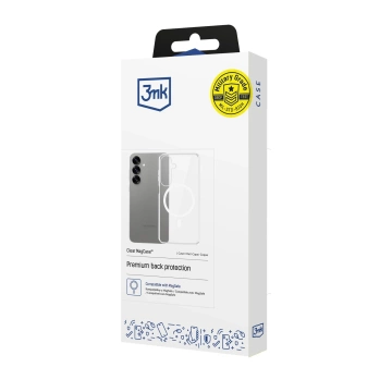 Etui für Samsung Galaxy S25 3mk Clear MagCase MagSafe Transparent