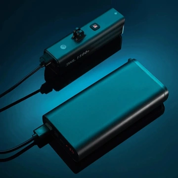 Lampka rowerowa Rockbros RHL1500 1500 lm + powerbank 5000 mAh IPX6 – czarna