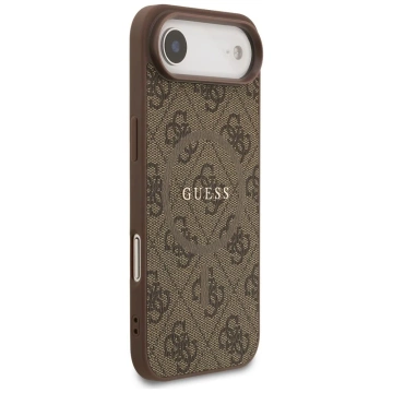 Etui Guess 4G Ring Classic Logo MagSafe do iPhone 17 Air brązowe
