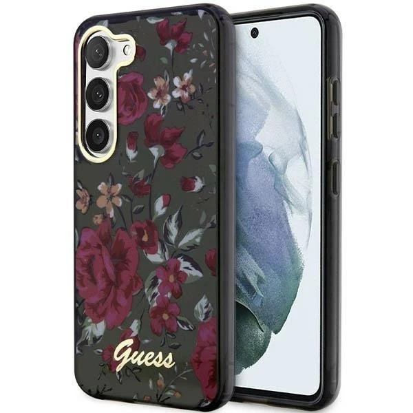 Etui Guess GUHCS23MHCFWSA do Samsung Galaxy S23+ Plus S916 zielony/kaki hardcase Flower Collection