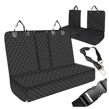 XXL-Autositzschutz, Rücksitzbezug, Autositzbezug für Hunde und Haustiere, Größe L, Alogy SeatGuard™ Schwarz