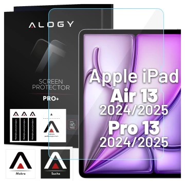 Szkło hartowane do Apple iPad Air 13” 1 / 2 / 2024-2025 / Pro 13 7 / 8 / 2024-2025 Alogy Screen Protector Pro+ 9H 