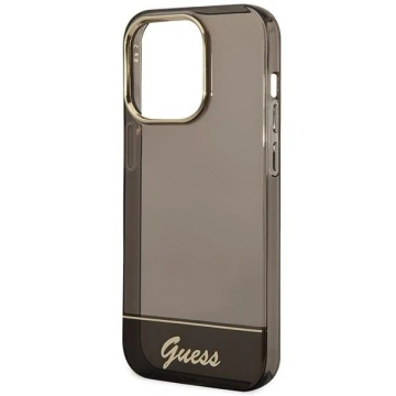 Etui Guess GUHCP14LHGCOK für Apple iPhone 14 Pro 6,1" Czarny/Black Hardcase Durchscheinend