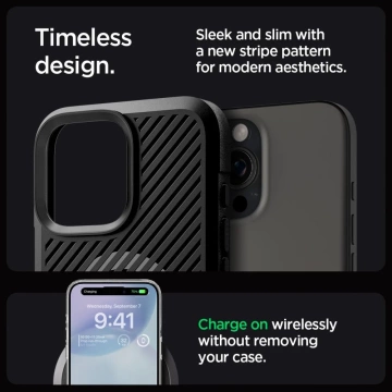 Etui Spigen Core Armor Mag MagSafe für Apple iPhone 16 Pro Mattschwarz