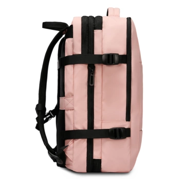 Bange Rucksack Reiserucksack, erweiterbarer Business-Rucksack, geräumige Tasche für 17,3"-Laptops mit USB-Anschluss, Pink