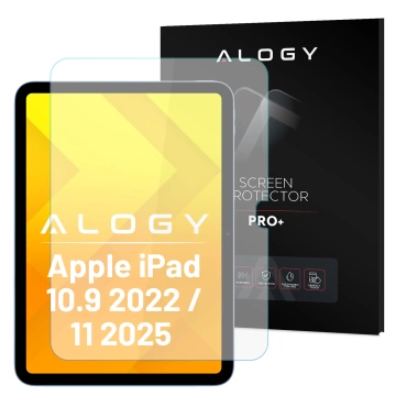 Etui magnetyczne 360 do Apple iPad 10.9” 10 / 2022 / 11” 11 / 2025 Alogy Magnetic 360 Case obudowa ochronna na tablet Czarne + Szkło