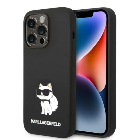 Etui Karl Lagerfeld KLHCP14XSNCHBCK do iPhone 14 Pro Max 6,7" hardcase Silicone Choupette czarny/black