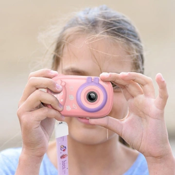 Digitalkamera für Kinder HOCO DV205 Selfie 1MP 2" HD Rosa
