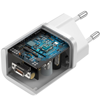 Baseus Super Si USB-C Typ C PD 25 W weißes Netzteil-Ladegerät