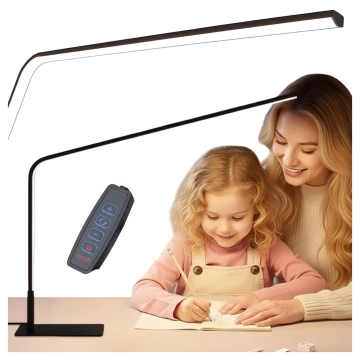 Lampka biurkowa nocna LED długie oświetlenie – trzy tryby barwy, regulacja jasności, lampa na biurko, do czytania i pracy domowej – Alogy StudyBeam™