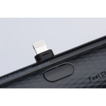 FORCELL F-ENERGY Power Plug F5K3 Powerbank mit integriertem Lightning PD-Anschluss 20 W 5000 mAh Schwarz