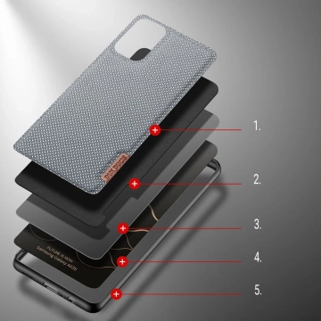 Dux Ducis Fino Hülle mit Nylonmaterial bezogen Samsung Galaxy A03s grau