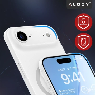 Etui do Apple iPhone 17 Air – matowa obudowa do MagSafe z ochroną obiektywu, smukłe i odporne na zarysowania, idealne dopasowanie – Alogy Skinny MatteCase™ Białe + SZKŁO HARTOWANE