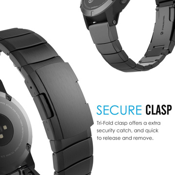 Bransoleta stalowa Steelband do Garmin Fenix 3 / 5X / 3HR / 5X Plus / 6X / 6X PRO / 7X Black