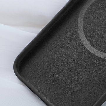Etui do MagSafe Ultra Slim Mag Alogy do ładowarek Qi do Apple iPhone 13 Pro Czarne + Ładowarka indukcyjna + Szkło