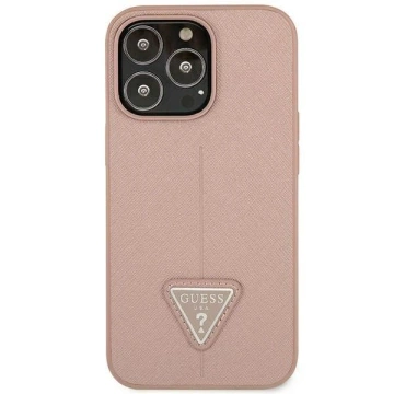 Etui Guess GUHCP14LPSATLP do Apple iPhone 14 Pro 6,1" różowy/pink hardcase SaffianoTriangle Logo