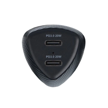 Ładowarka samochodowa FORCELL F-ENERGY Carbon CC50-2C 2 x Typ C PD 3A 40W