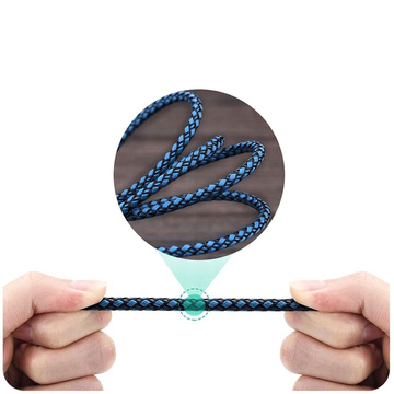 Kabel Audio 2x Mini Jack - Jack 3.5mm długi przewód AUX Oplot mocny 1.5m Niebieski