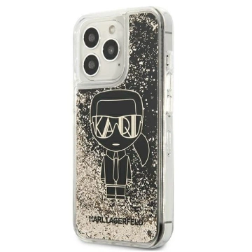 Etui ochronne na telefon Karl Lagerfeld KLHCP13LLGGKBK do Apple iPhone 13 Pro / 13 6,1" czarny/black hardcase Liquid Glitter Gatsby