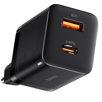 Ładowarka sieciowa Baseus Super Si Pro Quick Charger USB + USB-C  QC 3.0 PD 30W Czarna