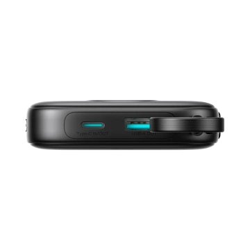 Powerbank Joyroom JR-PBF18 10000 mAh 22.5 W z kablem Lightning & USB-C – czarny