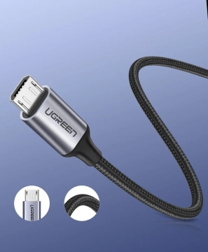 Ugreen kabel przewód USB - micro USB 1m szary (60146)