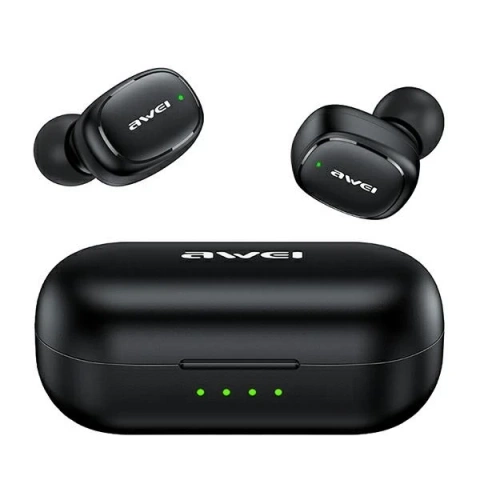 AWEI Bluetooth 5.1 T13 Pro TWS kabellose Kopfhörer-Dockingstation Schwarz
