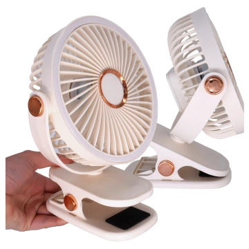 Ventilator Windmühle Windrad Tragbarer Clip Alogy Desktop Kinderwagen Schnurlos Weiß