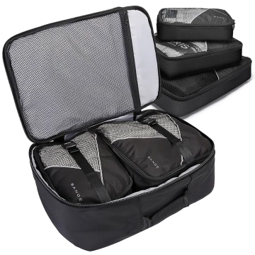 Bange wasserdichter Rucksack für 15,6-Zoll-Laptop, Stadtreisender, 45 x 30 x 16 cm, für Arbeit, Flugzeug, Herren, Damen, mit USB-Anschluss Schwarz