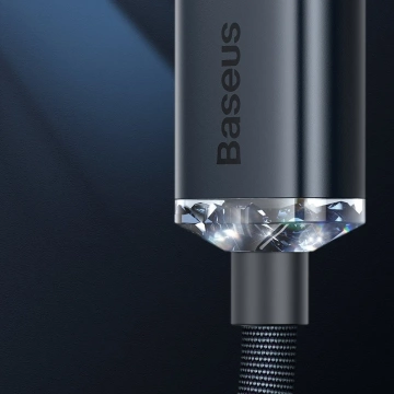 Baseus Crystal Shine Series Kabel USB-Kabel für schnelles Aufladen und Datenübertragung USB Typ A - Lightning 2.4A 2m schwarz (CAJY000101)