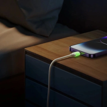 Kabel Joyroom S-A53 30W USB-C – Lightning 1,2m Beżowy Fluorescencyjny