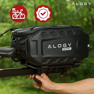 Torba sakwa rowerowa na bagażnik 17l kufer tylna wodoodporna czarna Alogy Sport RoadGear™ Czarna