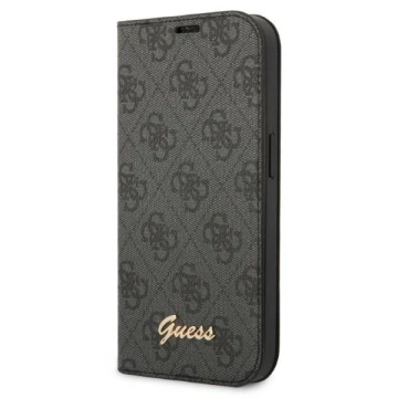 Etui Guess GUBKP14SHG4SHK für Apple iPhone 14 6,1" Czarny/Black Book 4G Vintage Gold Logo