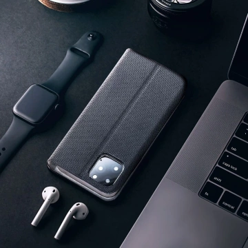 Etui Kabura SENSITIVE Book do iPhone 16 Pro Czarny z Podstawką